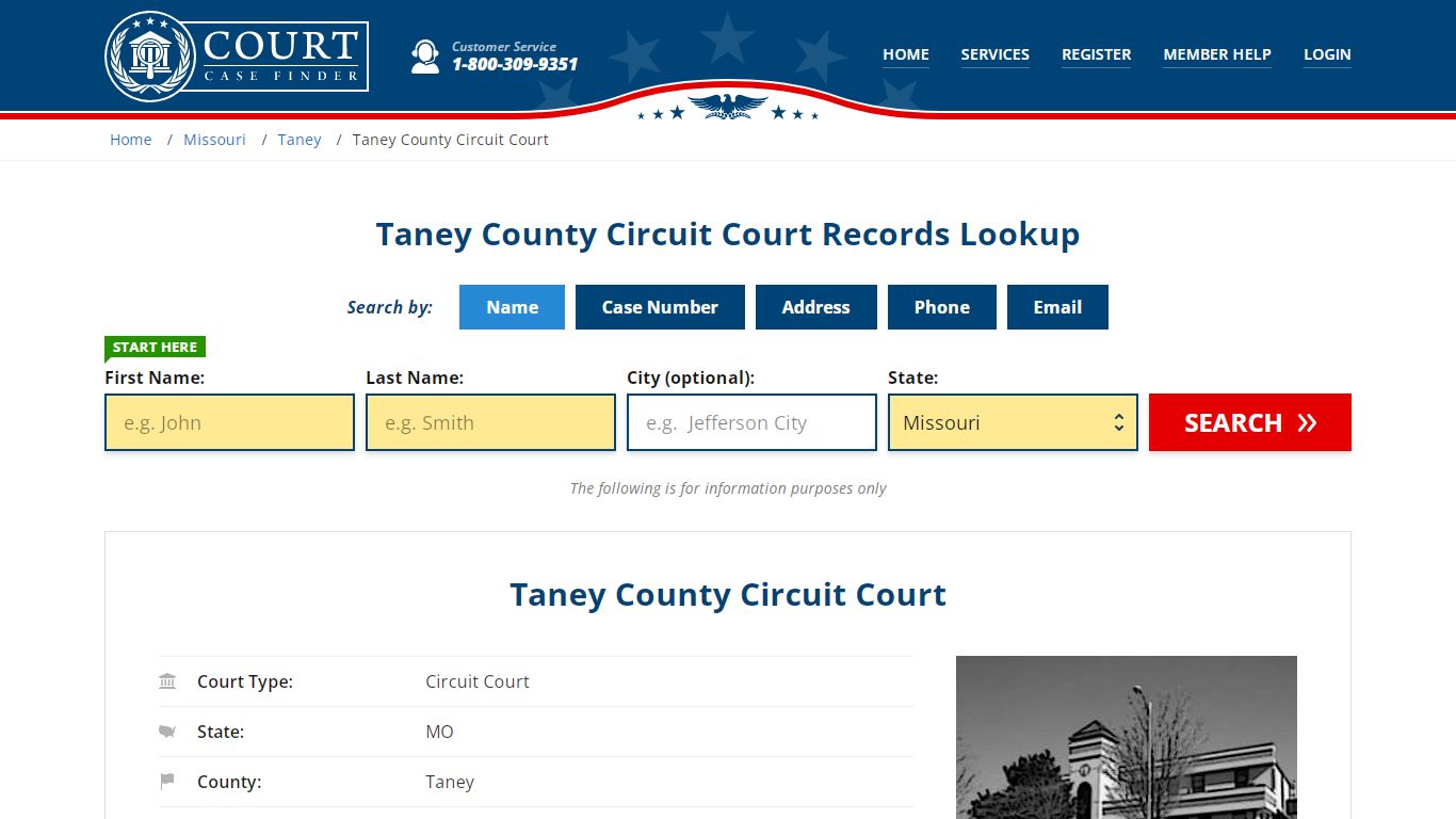 Taney County Circuit Court Records Lookup - CourtCaseFinder.com